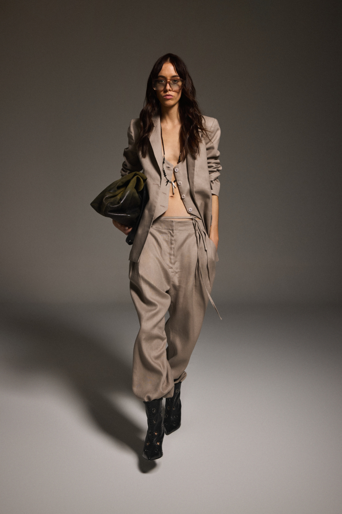PANTALON ANCHO LUTEA PLATA