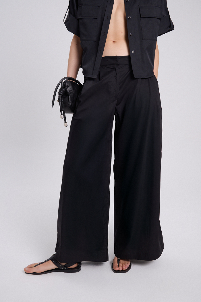 PANTALON ANCHO ANANAS NEGRO