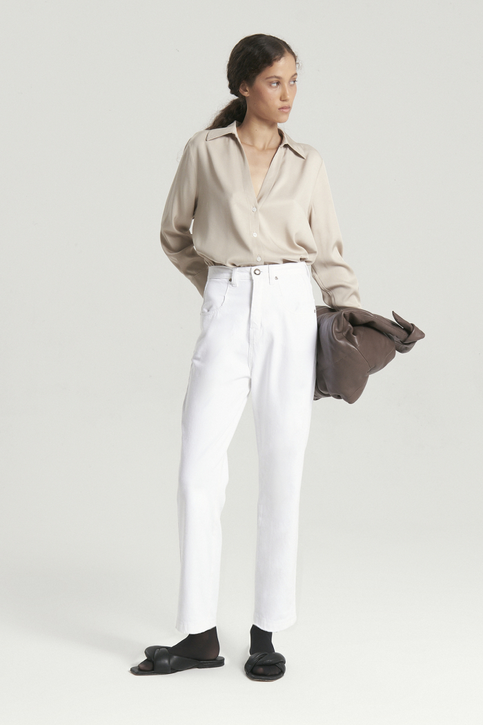 STRAIGHT CROP NEW WATERHOUSE OFF WHITE