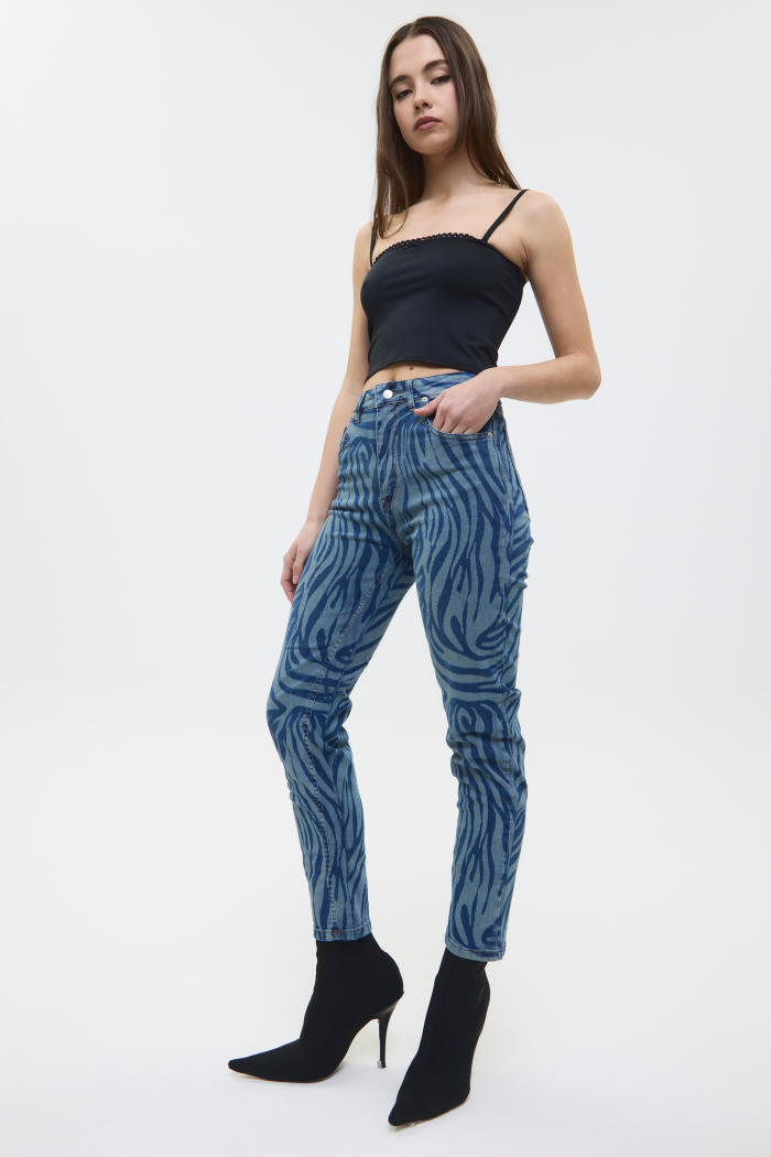 SKINNY ZEBRA AZUL