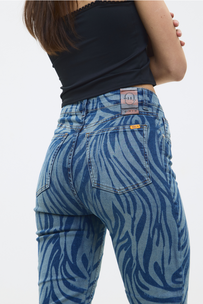 SKINNY ZEBRA AZUL