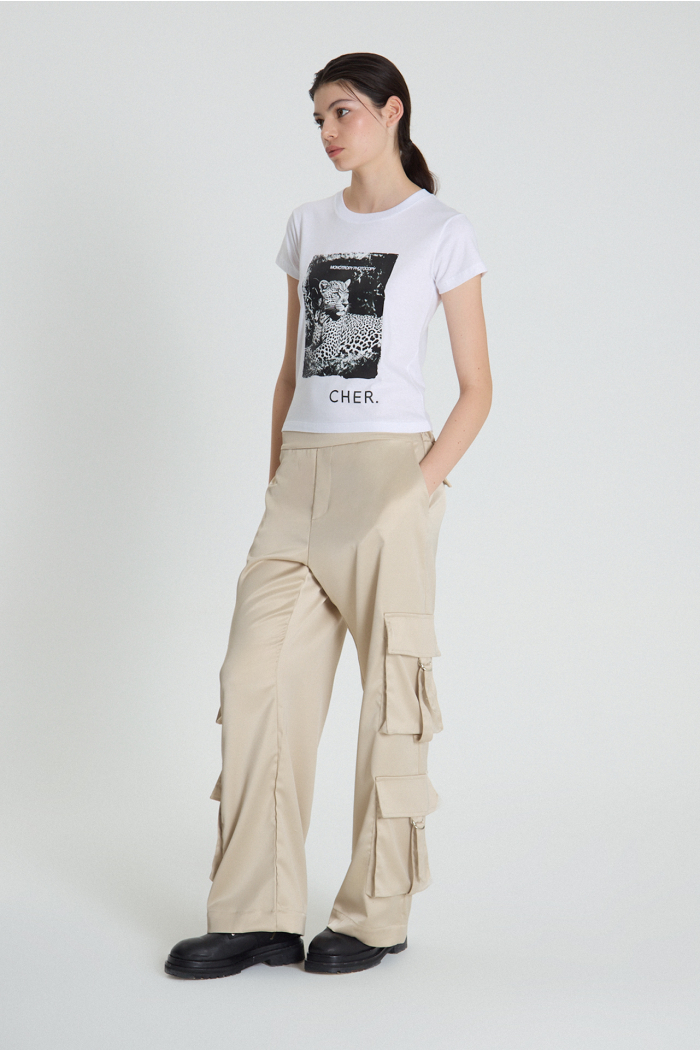 PANTALON CARGO RON BEIGE