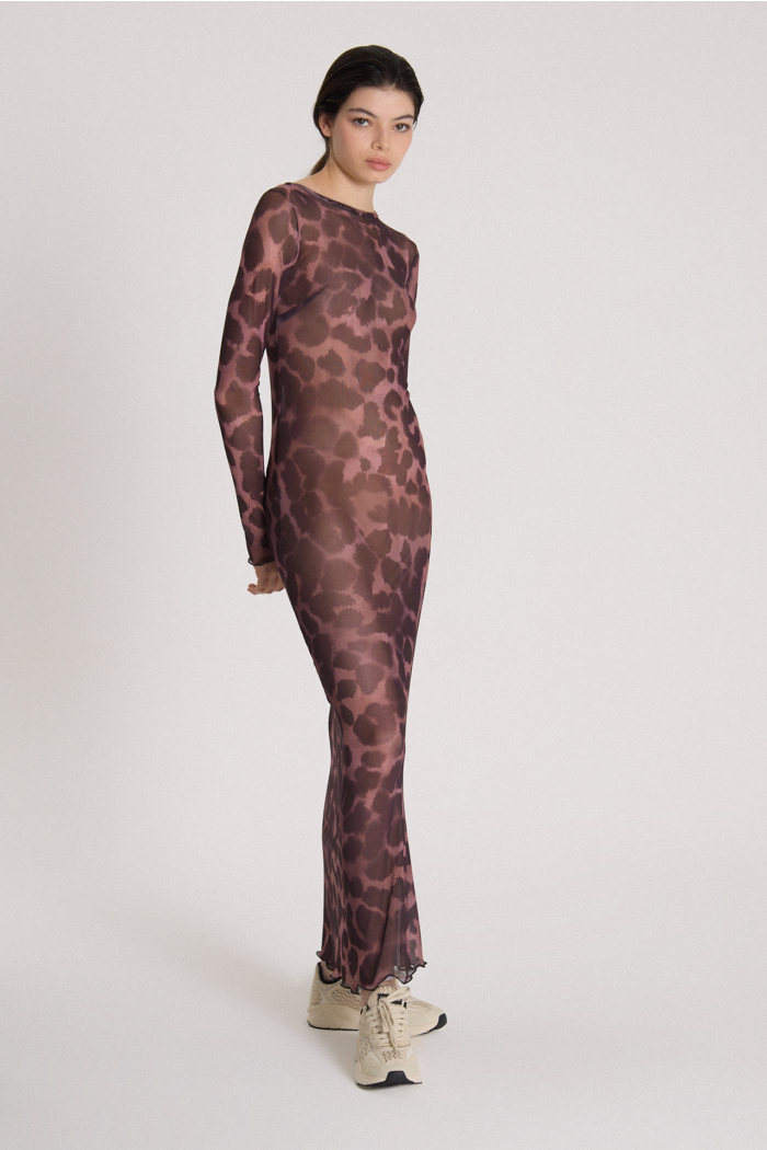 VESTIDO LARGO MESH VIOLETA