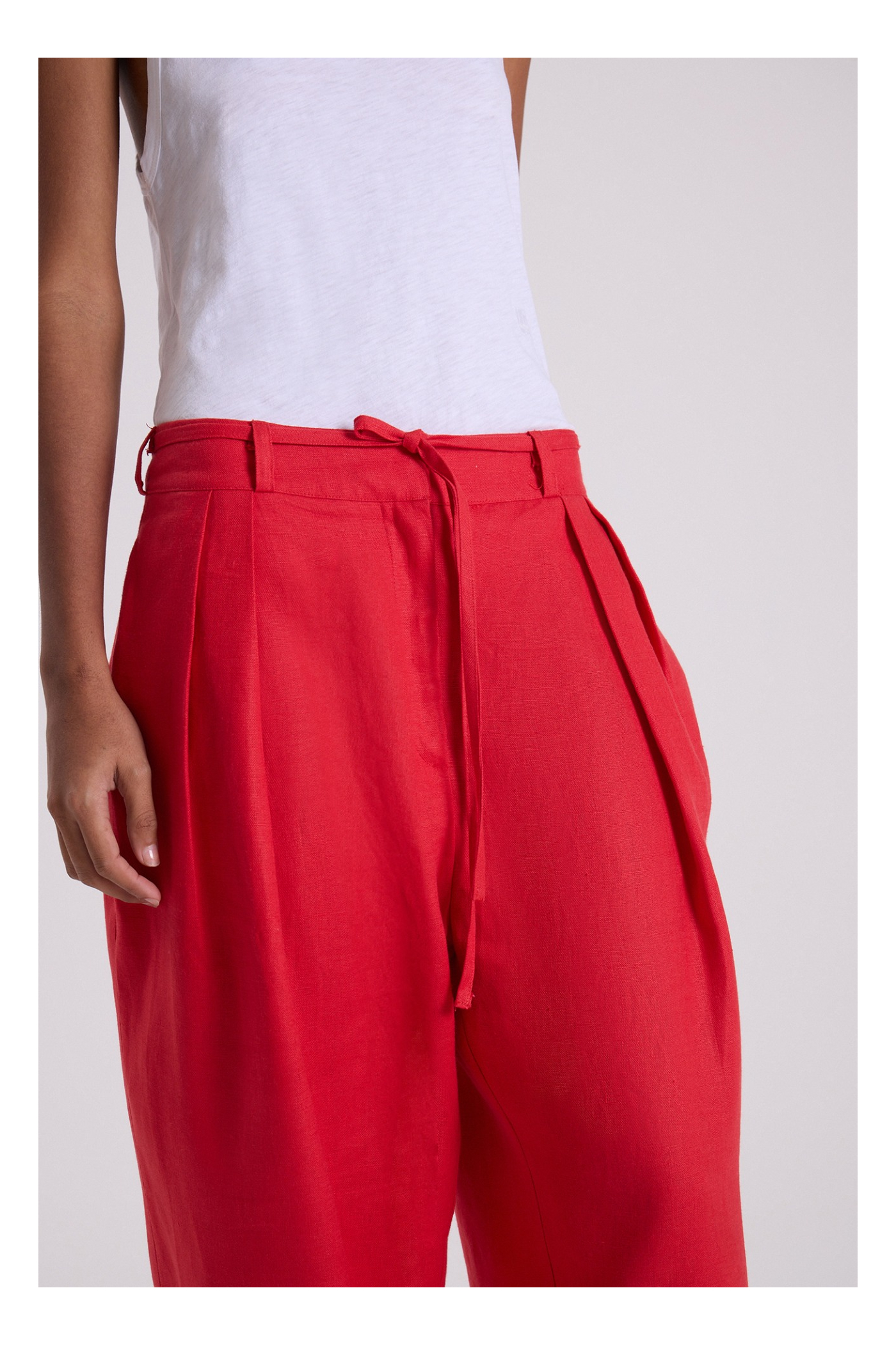 PANTALON ANCHO LUTEA ROJO