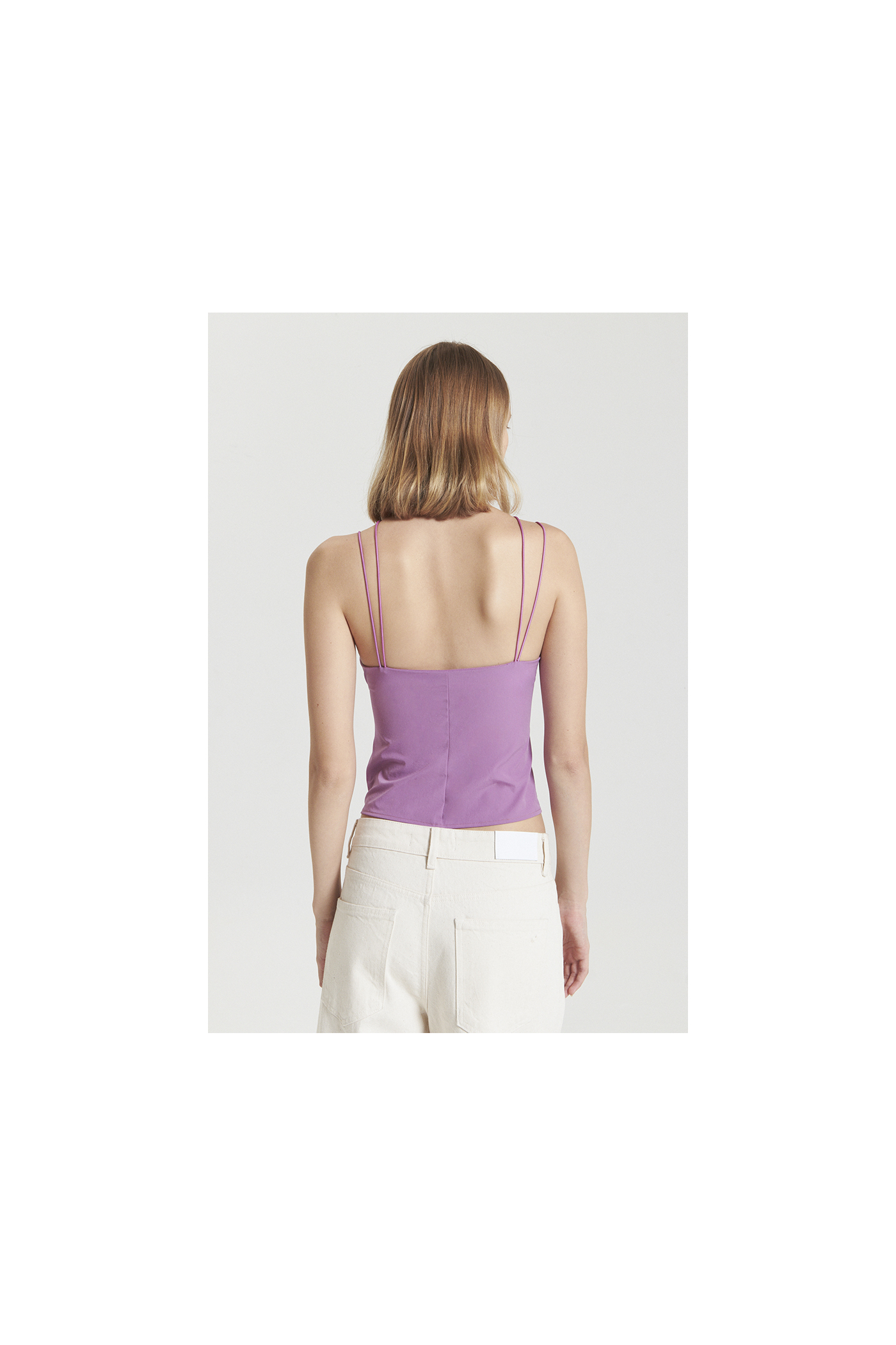 TOP STRAPLESS AGERATO ORQUIDEA