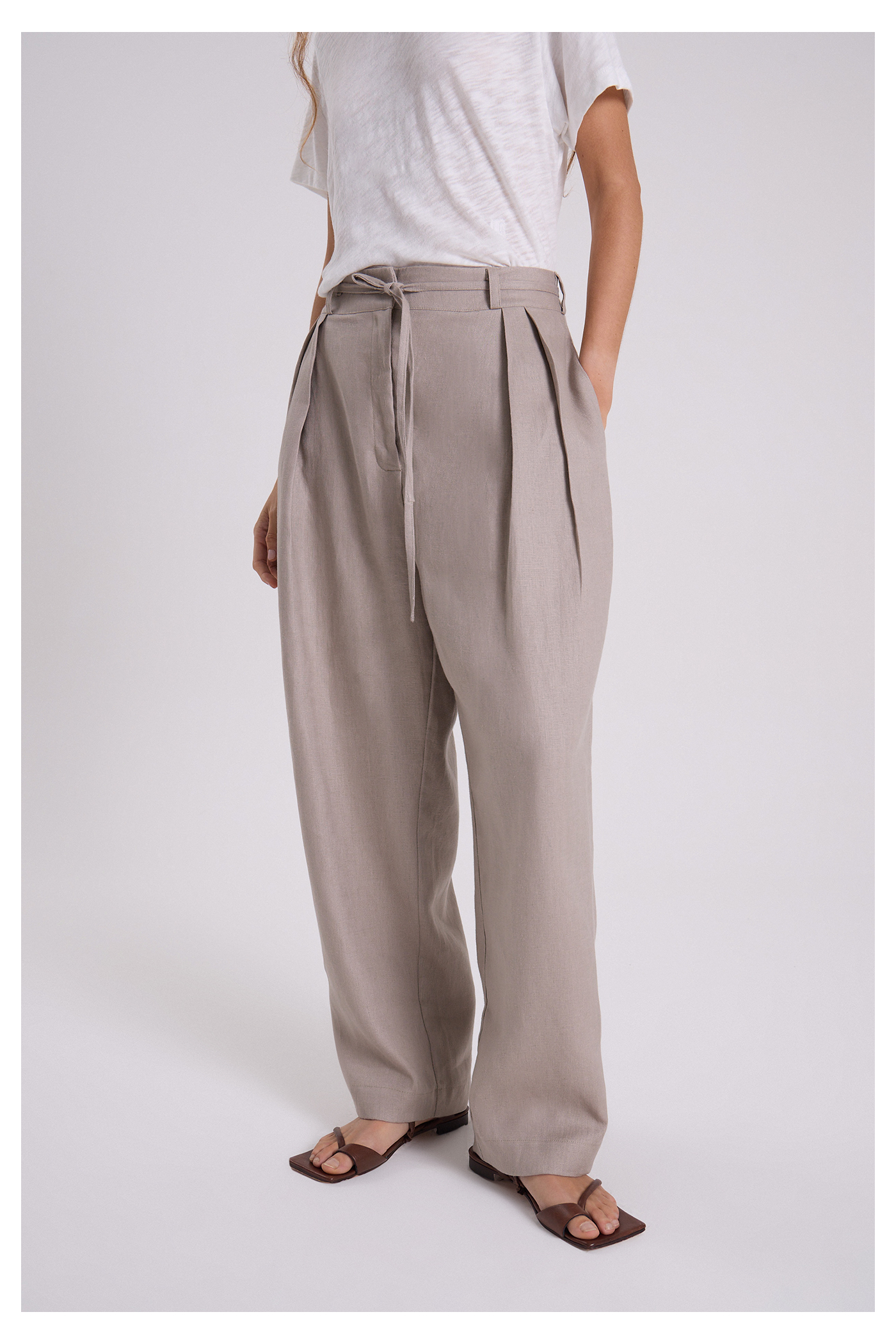 PANTALON ANCHO LUTEA PLATA