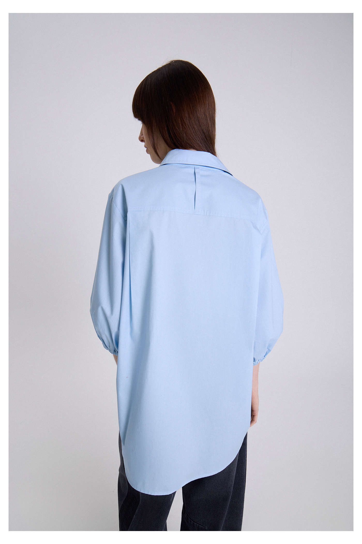 CAMISA CORTA LURIDA CELESTE