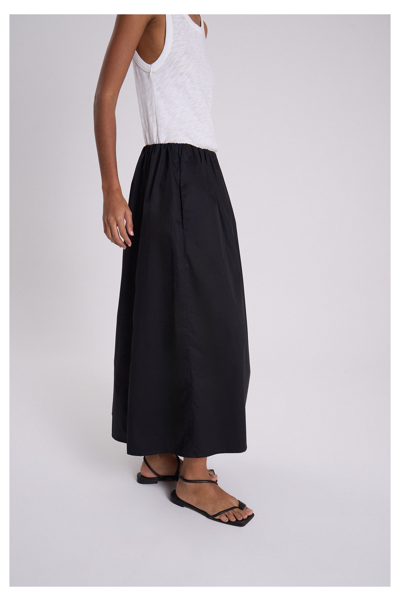 POLLERA ANANAS NEGRO