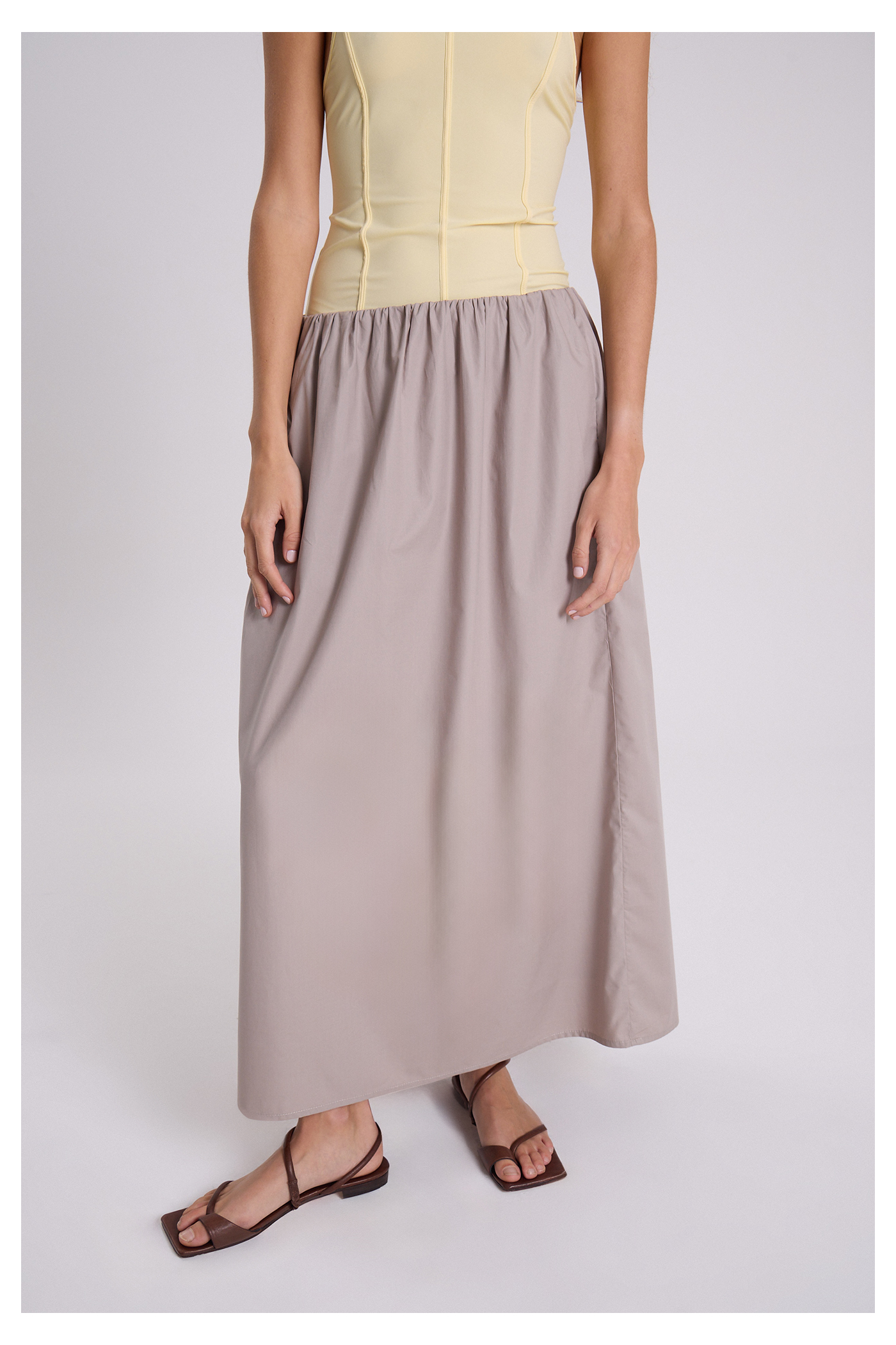 POLLERA ANANAS PLATA