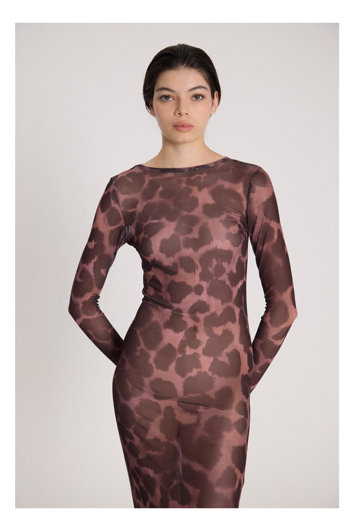 VESTIDO LARGO MESH VIOLETA