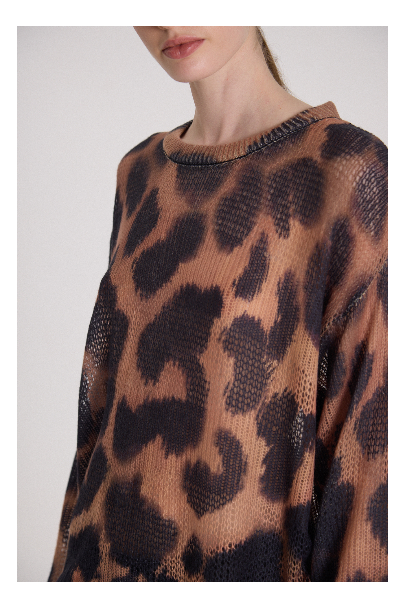 SWEATER LEOPARDO CAMEL